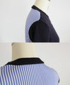 A refreshing breeze blows. A one-piece dress made from different materials