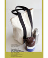 A mature, vertically long canvas bag