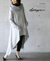 Enjoy the luxurious drape. A deformed top with a slanted back (gray)