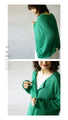 A knit cardigan in a trendy color that will make you look great: Green