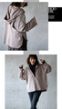 A deep V-neck hoodie that can be layered in spring, autumn, and winter