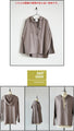 A deep V-neck hoodie that can be layered in spring, autumn, and winter