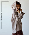 A deep V-neck hoodie that can be layered in spring, autumn, and winter