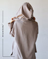 A deep V-neck hoodie that can be layered in spring, autumn, and winter