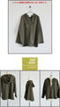 The khaki hoodie is perfect for layering in spring, autumn and winter