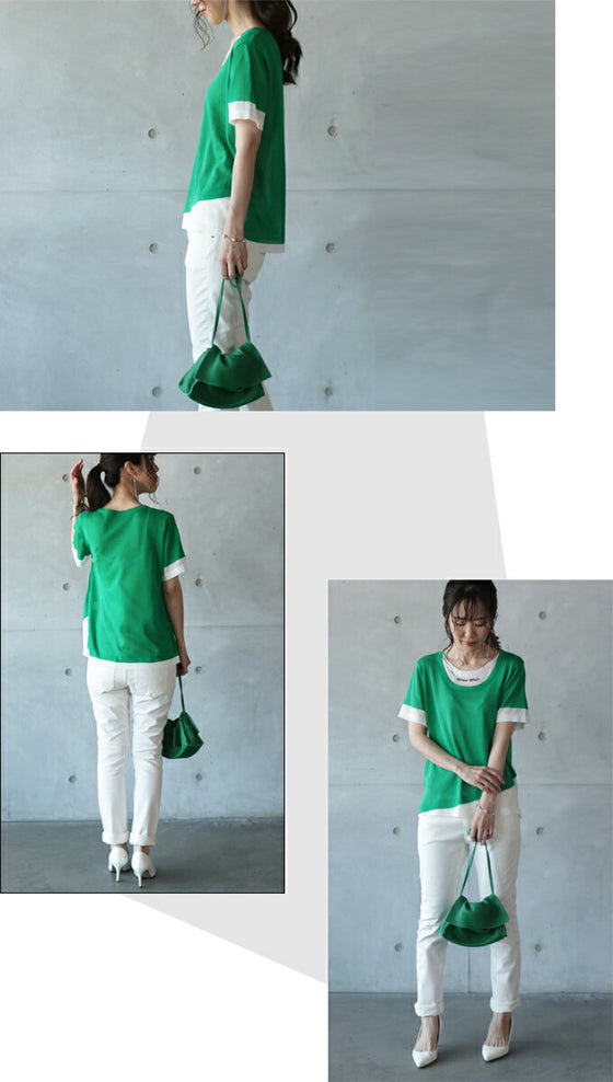 A layered top that looks great even though it's just one piece