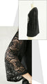 Sweet and spicy, this one piece sleeve lace graphic T-shirt
