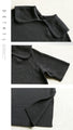 A modern, beautiful knit dress with a large collar in black