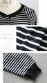 A very convenient striped blouson that will liven up any plain look