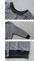 A very convenient striped blouson that will liven up any plain look