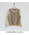 A trendy sheer sleeve striped top