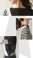 Perfectly proportioned striped knit top