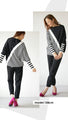 Perfectly proportioned striped knit top