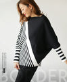 Perfectly proportioned striped knit top
