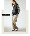 Elegant and relaxed, adult animal style is here. Pleated sleeve top in different materials.
