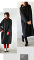 Fluffy quilted big collar dress