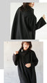 Fluffy quilted big collar dress