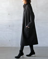Fluffy quilted big collar dress