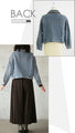 Soft denim jacket made of pockmarked material