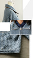 Soft denim jacket made of pockmarked material