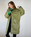 Quilted and fleece reversible outerwear
