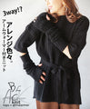 Various arrangements of knitwear with arm warmers
