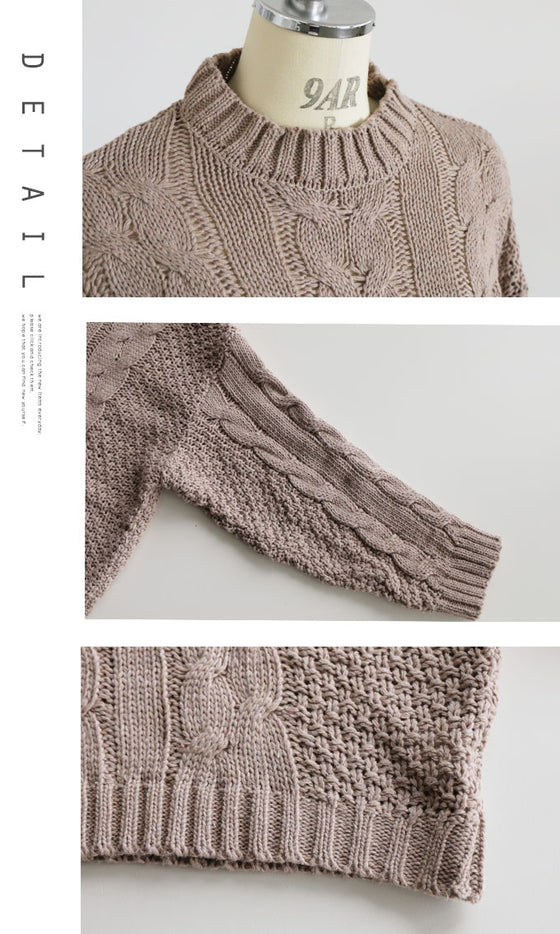 【セール商品返品交換不可】大人ナチュラルなケーブルニット