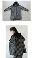 ★A thick, easy-to-use checkered knit outerwear