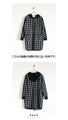 ★A thick, easy-to-use checkered knit outerwear