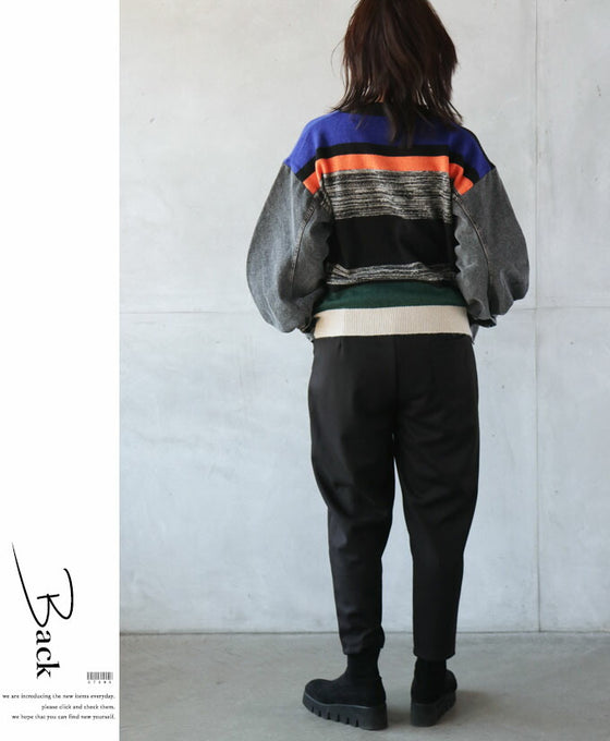 【セール商品返品交換不可】シンプルコーデを色付けるCOLORFUL異素材カーディガン