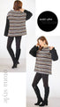 A warm and colorful striped top