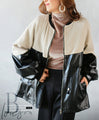 A casual, modern blouson made from different materials