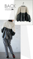 A casual, modern blouson made from different materials