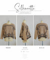 A knit top with a motif pattern that stands out naturally