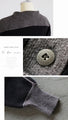Ribbed, bicolor, warm, carefully crafted large collar knit