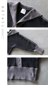 Ribbed, bicolor, warm, carefully crafted large collar knit
