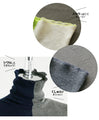 A pullover top with a colorful accent that can be worn as the main piece or layered.