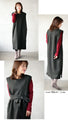 A vest dress with a belt that makes you look stylish