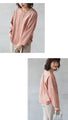 Pastel colors that adults can wear too: A heartwarming suede top in pink