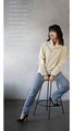 Loosely covered adult collar knit top 