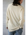 Loosely covered adult collar knit top 