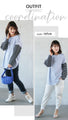 [Otona Original] A classic yet slightly unique piece. Striped top with a split design