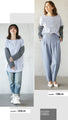 [Otona Original] A classic yet slightly unique piece. Striped top with a split design