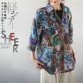 Light sheer oriental print shirt