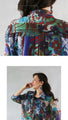 Light sheer oriental print shirt