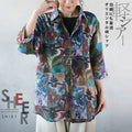 Light sheer oriental print shirt