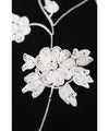 【セール商品返品交換不可】上品な白花刺繍のシフォン袖ミニワンピース