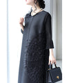 Pleated long cardigan with sheer petal decoration