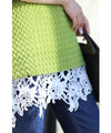 A loose, bouncy zigzag pleated pullover top
