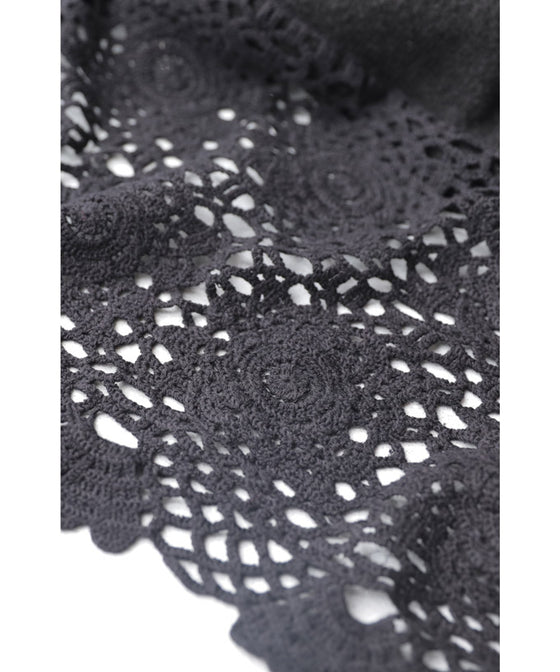 【セール商品返品交換不可】大人が似合うカギ編みレースのニットワンピース